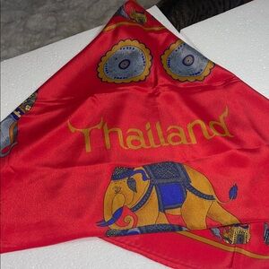 Source Unknown Red Elephant Scarf